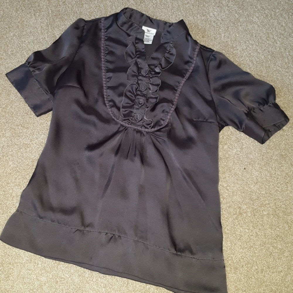 💥2 for $20💥Worthington satin short sleeve blouse